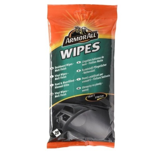 Armor All 35020ML Dashboard Wipes - Matt Finish - Pack Of 20