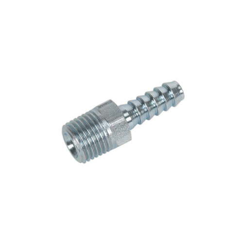 Sealey AC08 Screwed Tailpiece Male 1/4"BSPT - 1/4" Hose Pack of 5