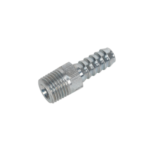 Sealey AC39 Screwed Tailpiece Male 1/4"BSPT - 5/16" Hose Pack of 5