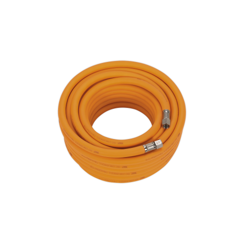 Sealey AHHC15 Air Hose 15m x Ã˜8mm Hybrid High-Visibility with 1/4"BSP Unions