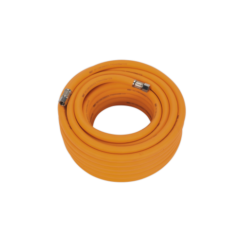 Sealey AHHC1538 Air Hose 15m x Ã˜10mm Hybrid High-Visibility with 1/4"BSP Unions