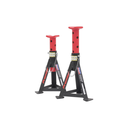 Sealey AS3R Axle Stands (Pair) 3 Tonne Capacity per Stand - Red