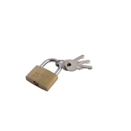 Laser Tools 496 Brass Padlock 25mm 0