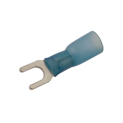 Laser Tools 30204 Blue Heat Shrink Fork Terminal 4.0mm 25pc
