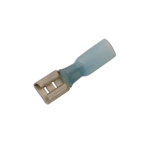 Laser Tools 30206 Blue Heat Shrink Push-on Female 6.3mm 25pc