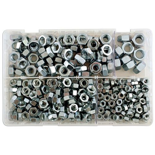 Laser Tools 31860 Assorted MM Plain Steel Nuts Box 370pc