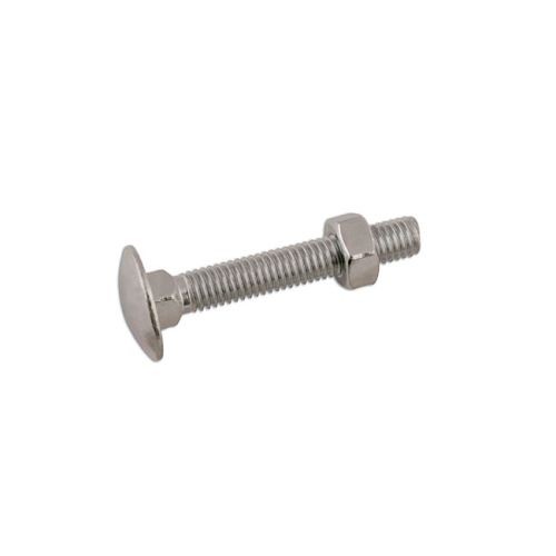 Laser Tools 33140 Coach bolts & Nuts 6mm x 40mm 100pc