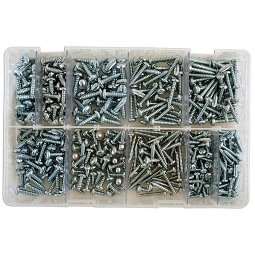 Laser Tools 35001 Assorted Self Tapping Pan Pozi Screws 8-12 Box 330pc