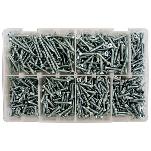 Laser Tools 35003 Assorted Countersunk Self Tapping Screws Box 615pc