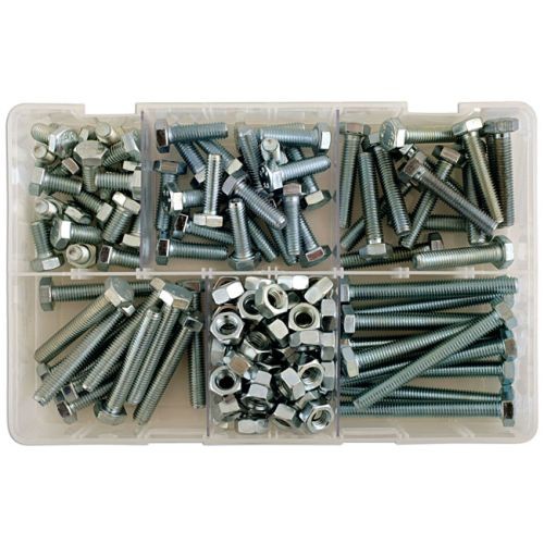 Laser Tools 35011 Assorted M8 Setscrews & Nuts Box 154pc