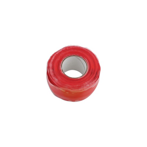 Laser Tools Red Silicone Self Fusing Tape 25mm x 3m 1pc 35491