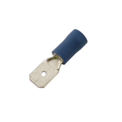 Laser Tools 36874 Blue Male Blade Terminal 6.3mm 10pc