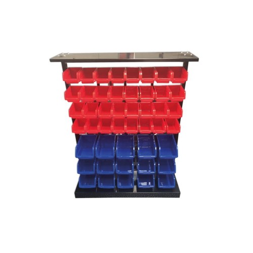 Laser Tools 36998 47 Storage Bin System with Bins and Metal Rack