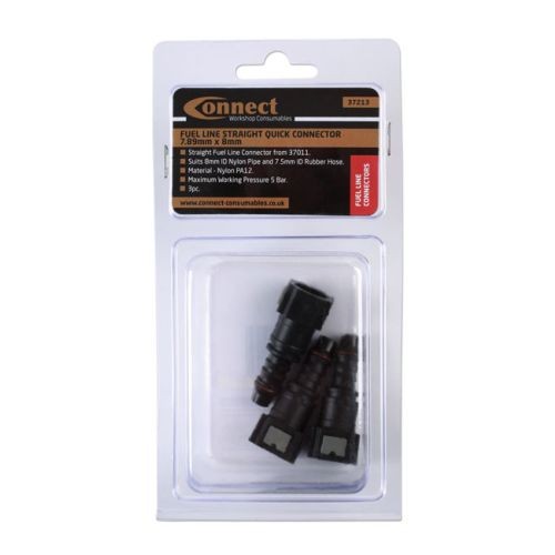 Laser Tools 37213 Fuel Line Straight Quick Connector 7.89mm x 8mm 3pc