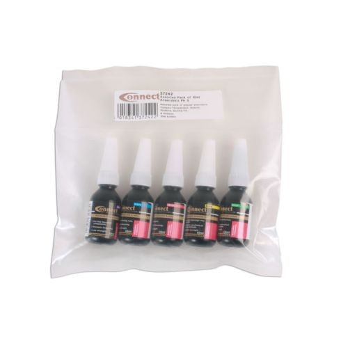 Laser Tools 37242 Assorted Pack of 10ml Anaerobics 5pc