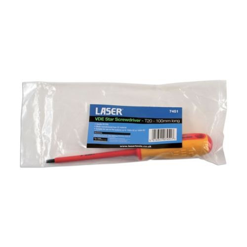 Laser Tools 7451 Insulated Star* Screwdriver T20