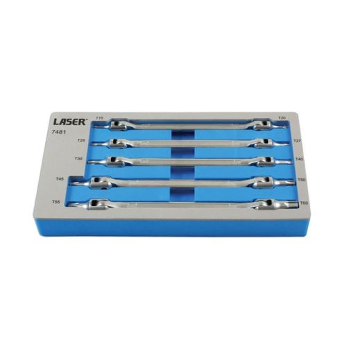 Laser Tools 7481 Double Ended Flexible Star Bit Set 5pc