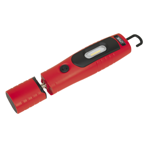 Sealey LED3602R Rechargeable 360Â° Inspection Light 7 SMD & 3W SMD LED Red Lithium-ion