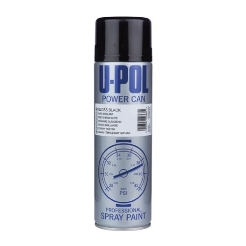 U-POL PCGB/AL Powercan - Gloss Black - 500ml