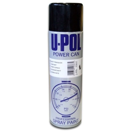 U-POL PCMB/AL Powercan - Matte Black - 500ml