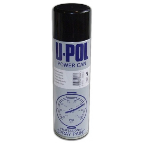 U-POL PCSB/AL Powercan - Satin Black - 500ml