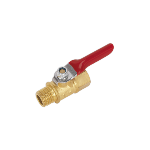 Sealey SA906 Lever Ball Valve 1/4"BSPT (M) x 1/4"BSP (F)