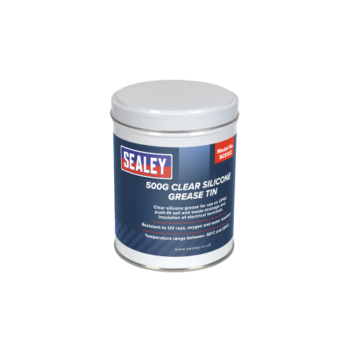 Sealey SCS102 Silicone Clear Grease 500g Tin