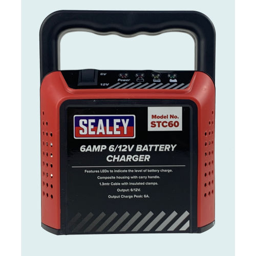 Sealey STC60 Battery Charger 6/12V 6Amp 230V