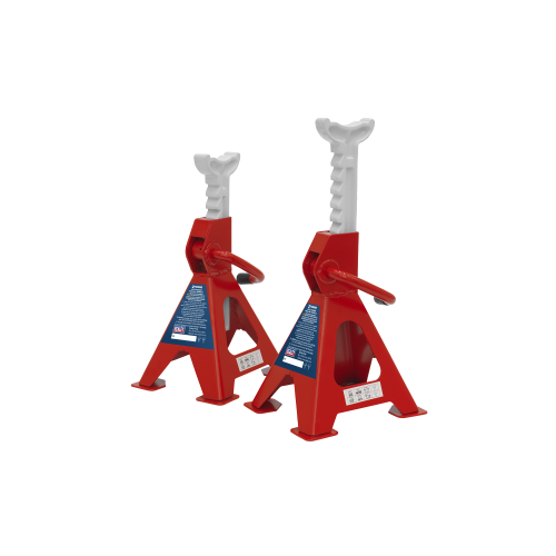Sealey VS2002 Axle Stands (Pair) 2 Tonne Capacity per Stand Ratchet Type