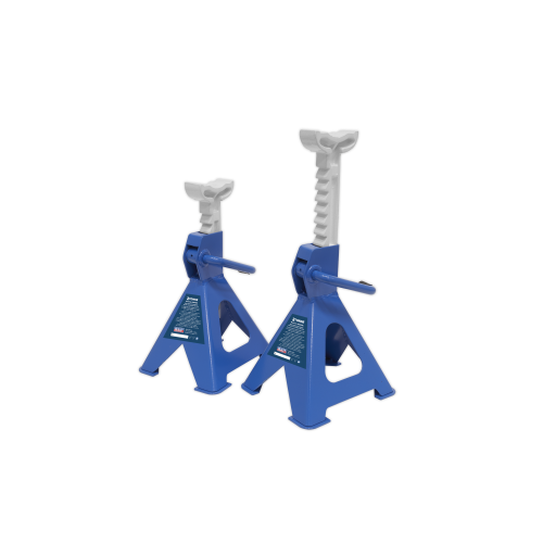 Sealey VS2002BL Axle Stands (Pair) 2 Tonne Capacity per Stand Ratchet Type - Blue